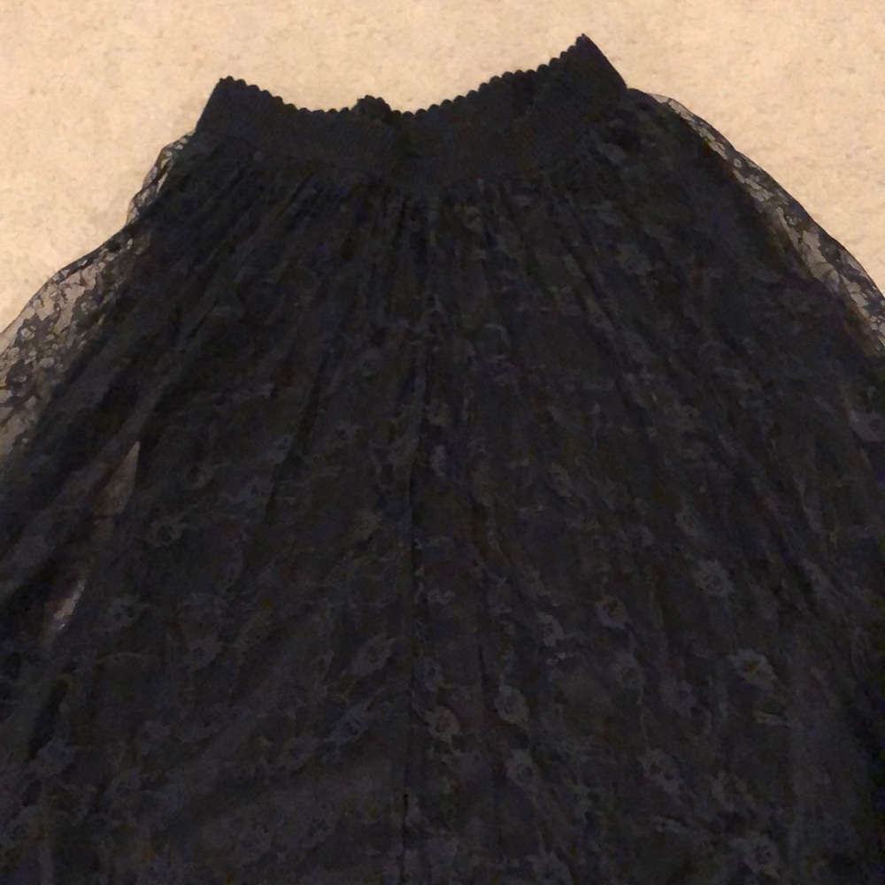 Black Floral Skirt